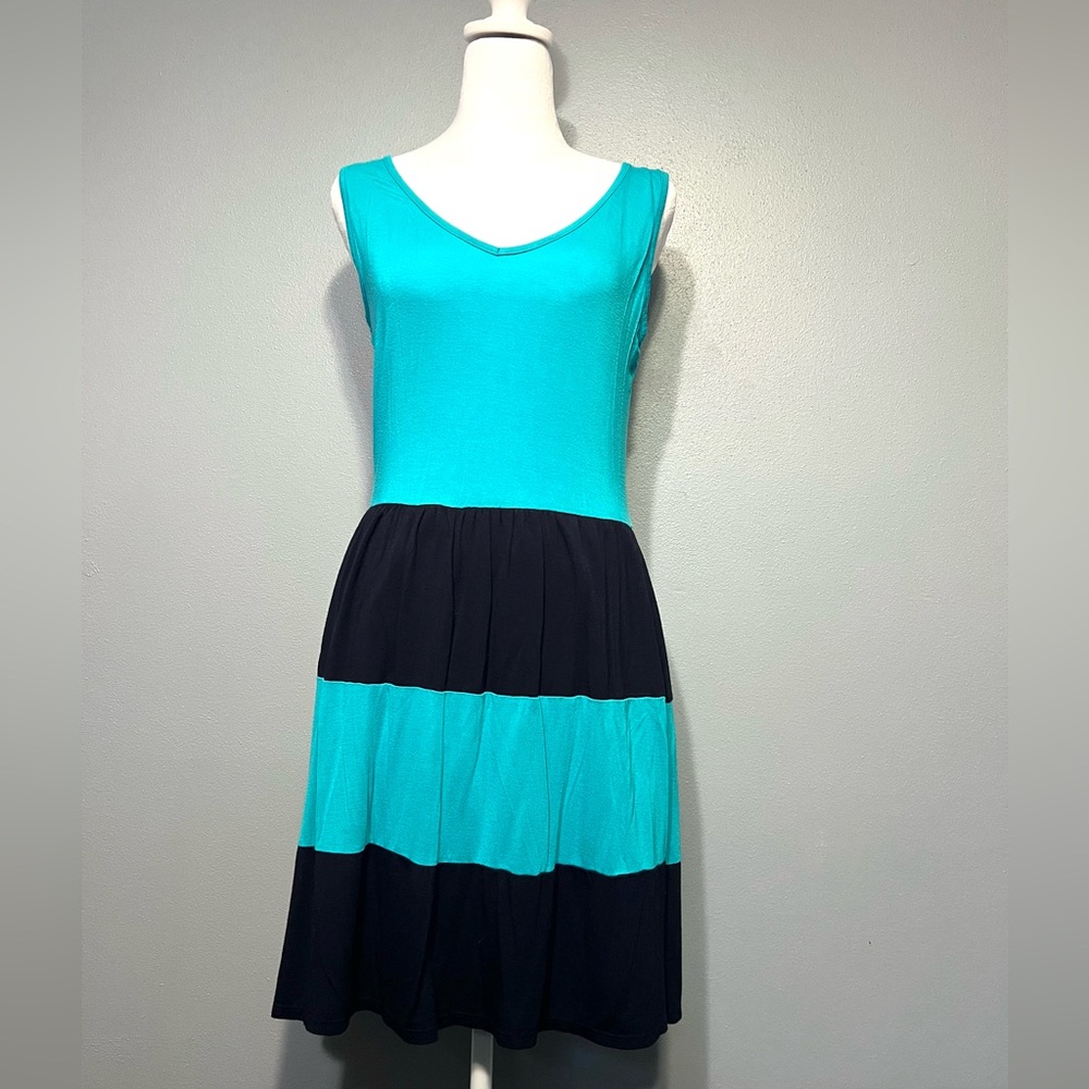 Seafoam and Black Sundress